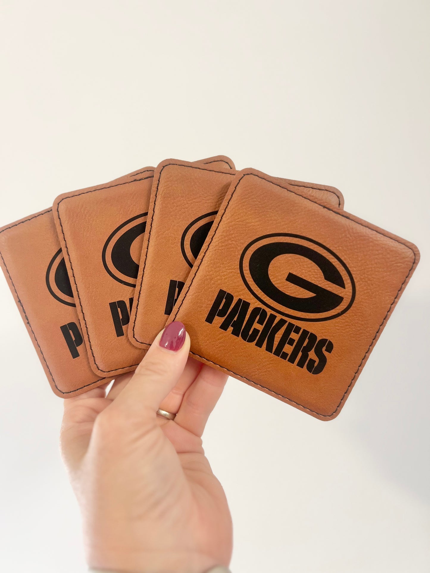 Leather Coasters - Set of 4
