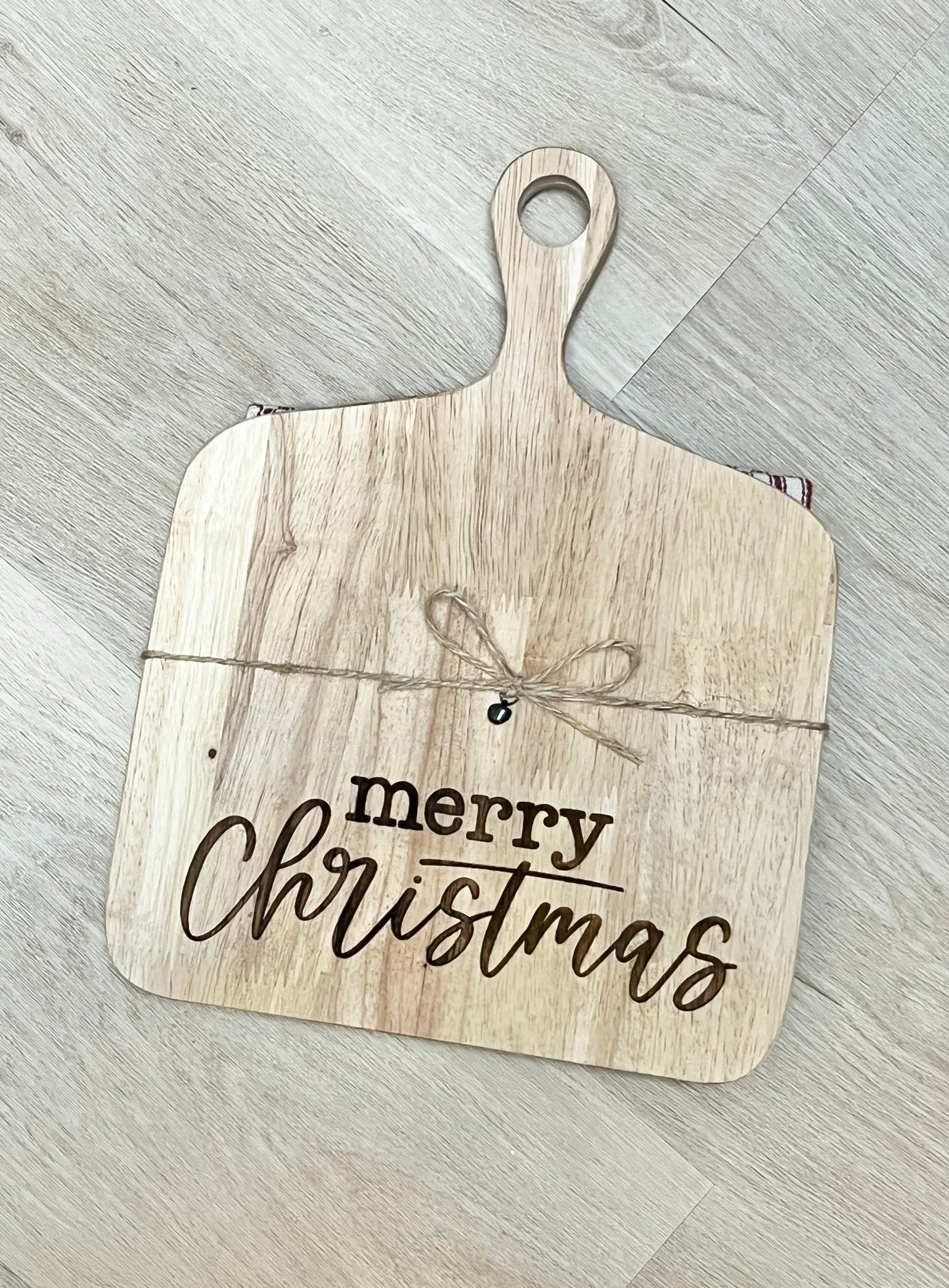 Charcuterie Board with Merry Christmas Hand Towel