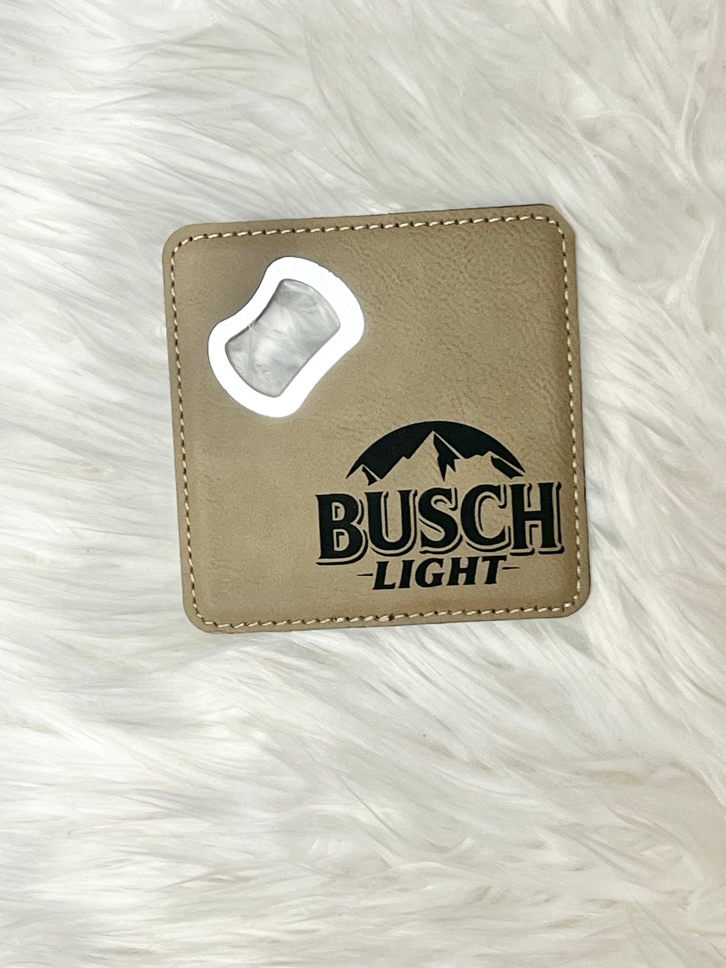 Leather Bottle Opener + Coaster