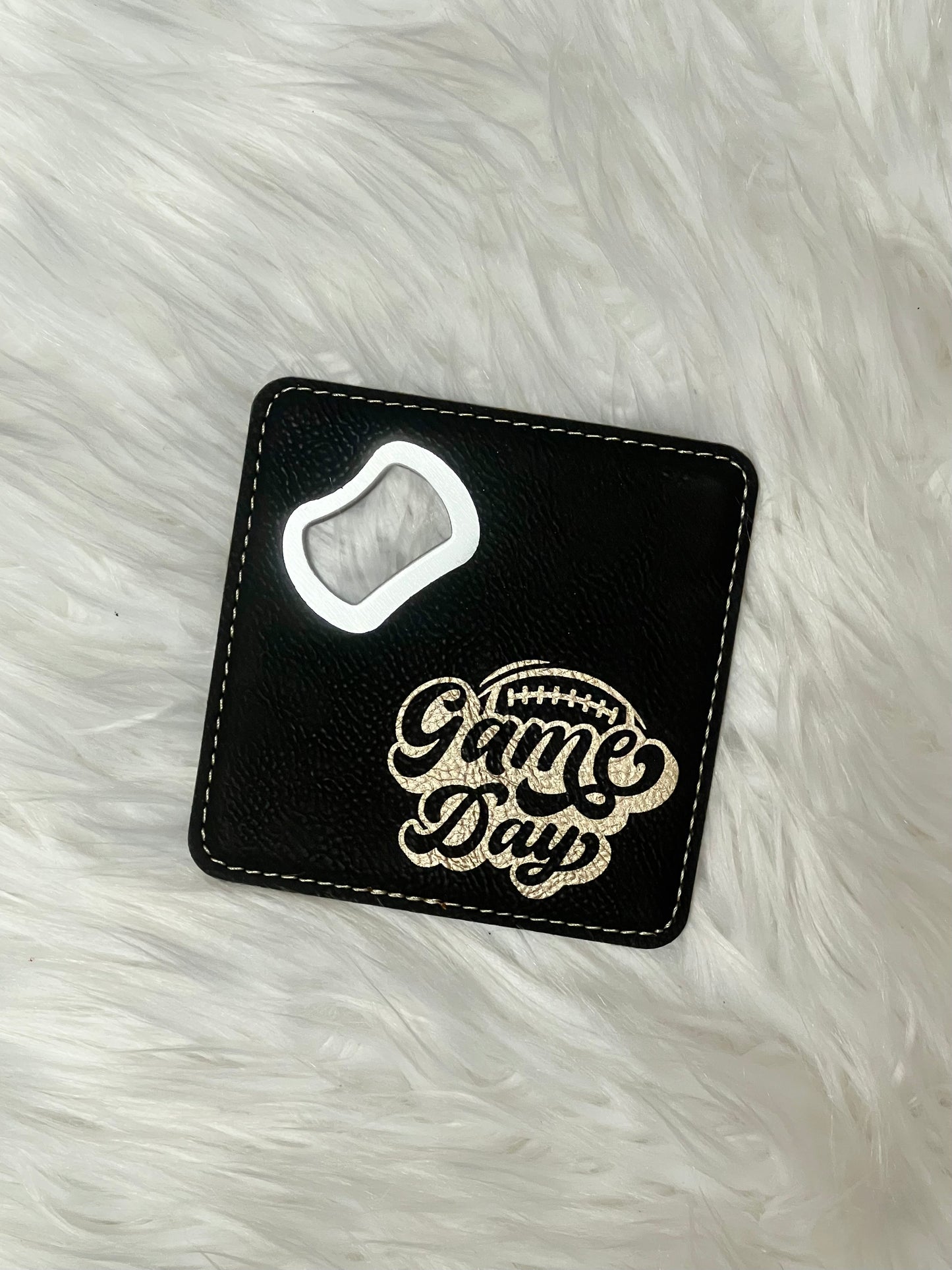 Leather Bottle Opener + Coaster