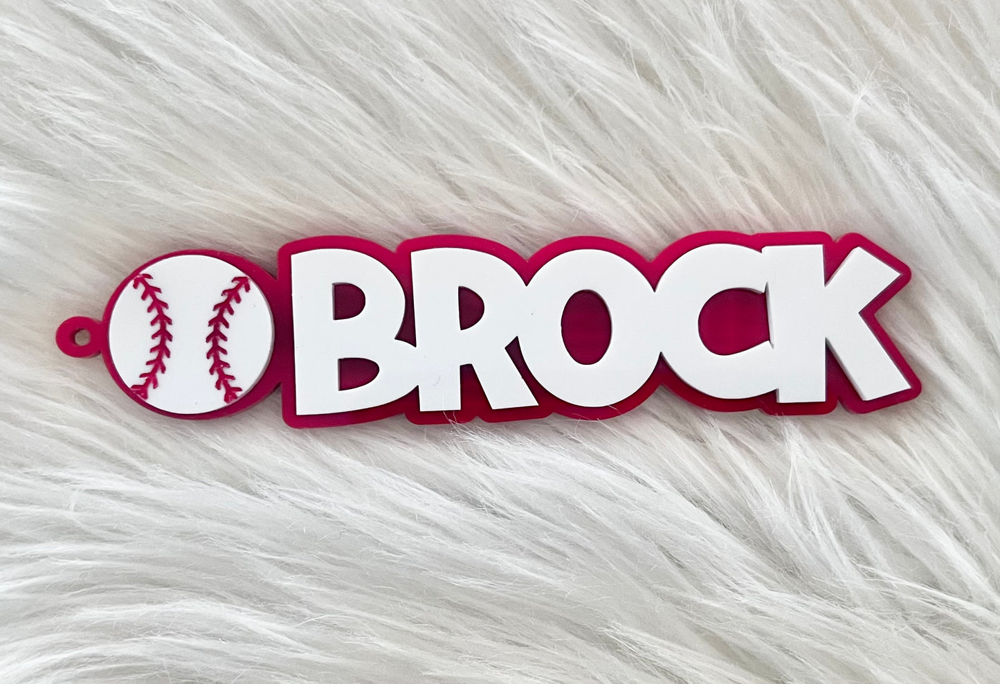 Personalized Sports Name Keychain/Bag Tag