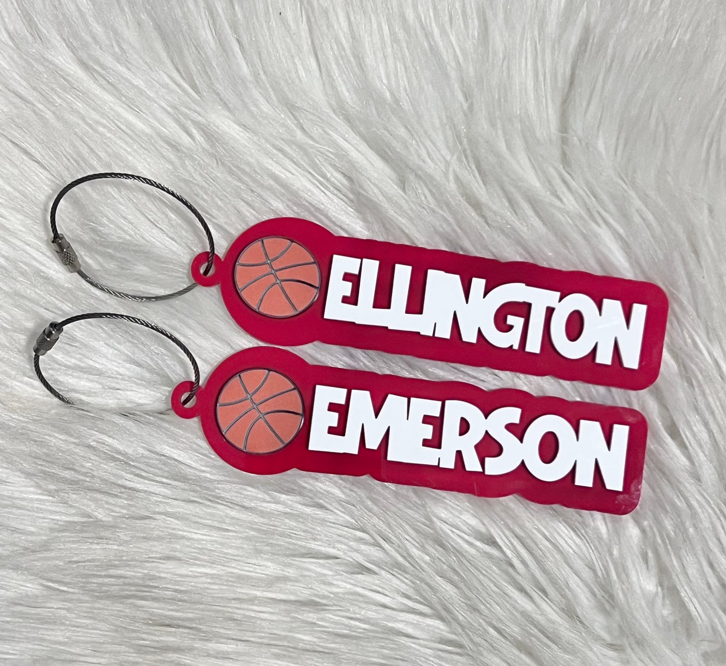 Personalized Sports Name Keychain/Bag Tag