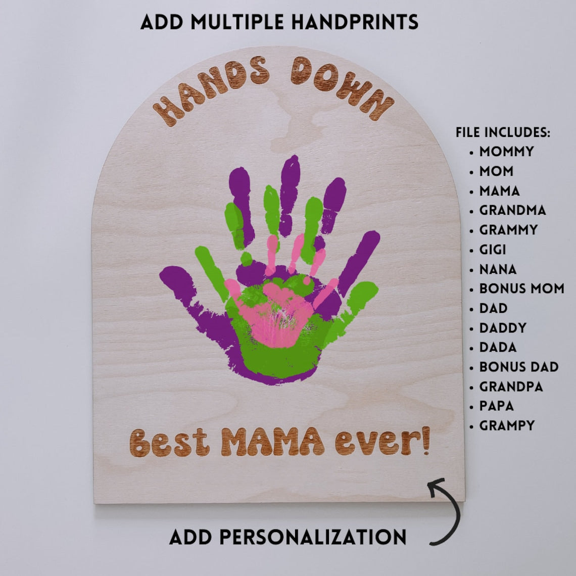 Hands Down Best...Handprint Art Sign