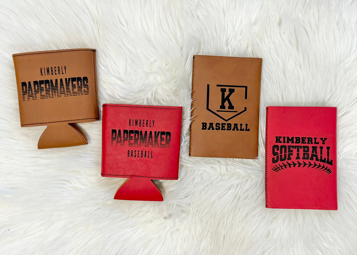 Personalized Leatherette Beverage Holders - Beer Can or Skinny Can