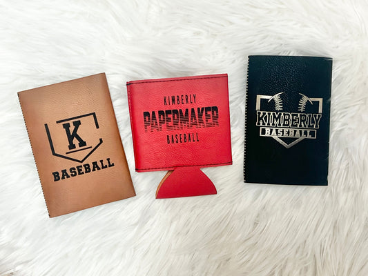 Personalized Leatherette Beverage Holders - Beer Can or Skinny Can