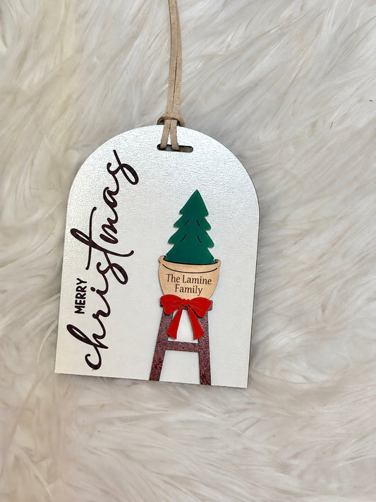 Merry Christmas Tree Seating Ornament