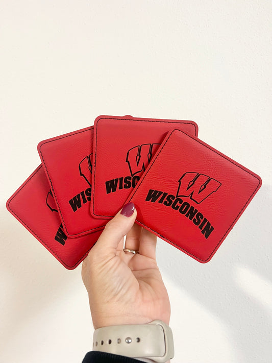 Leather Coasters - Set of 4