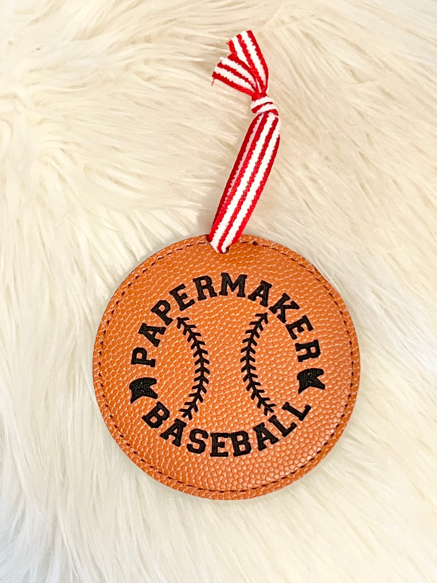 Personalized School Ornament - Basketball or Baseball