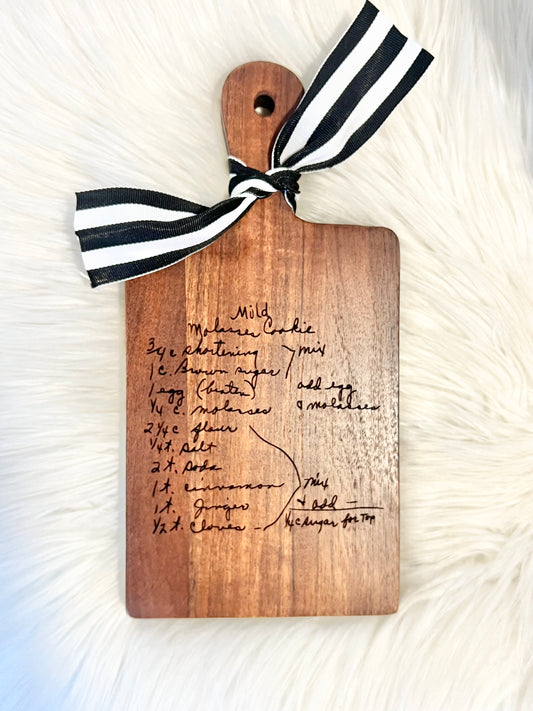 Handwritten Recipe Cutting Board - Small Boards - Double Sided