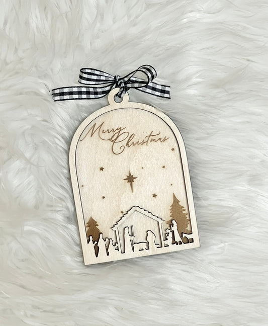 Snow Glove Nativity Ornament
